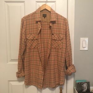 ‘OBEY’ Checked Flannel Button Down